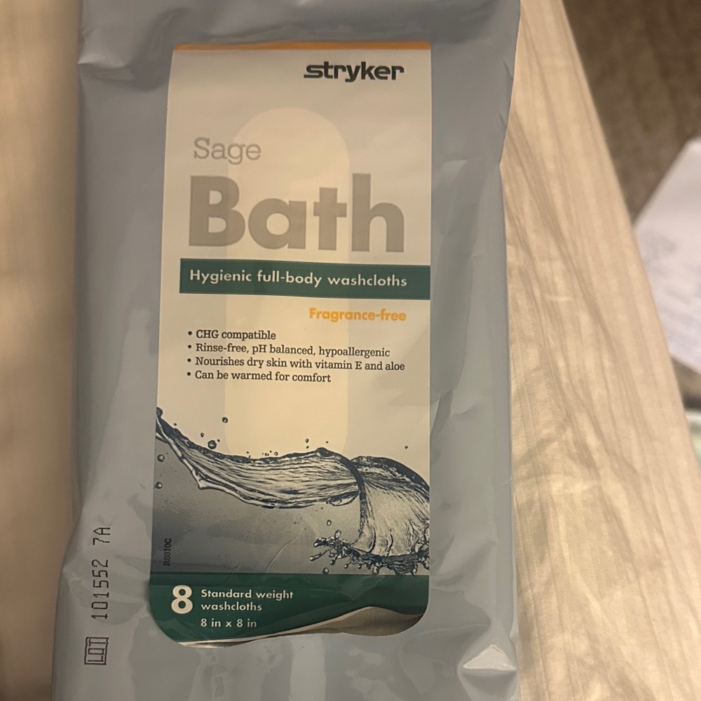 Sage Bath Washcloths - White